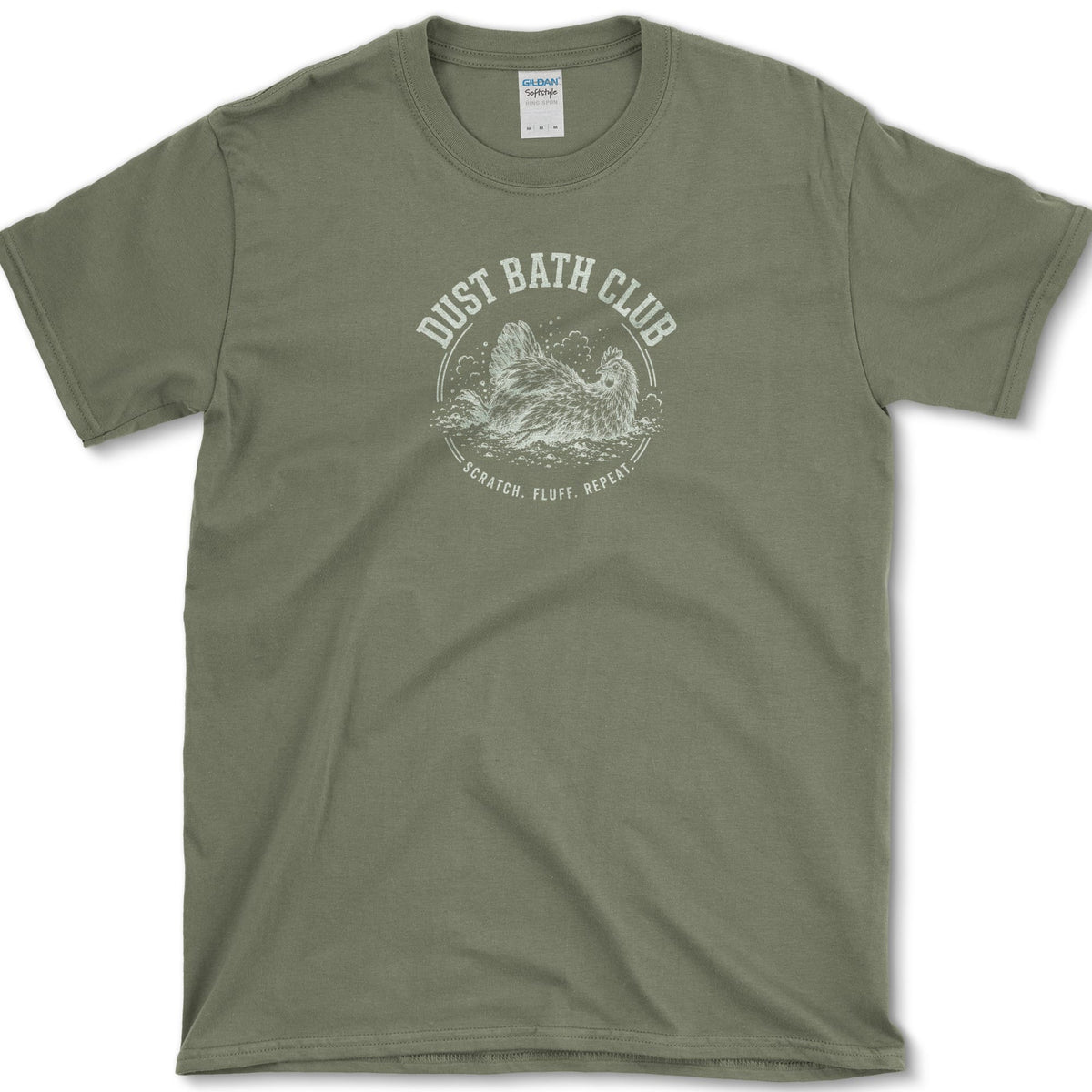 Dust Bath Club T-Shirt Military Green / S Essential Tees