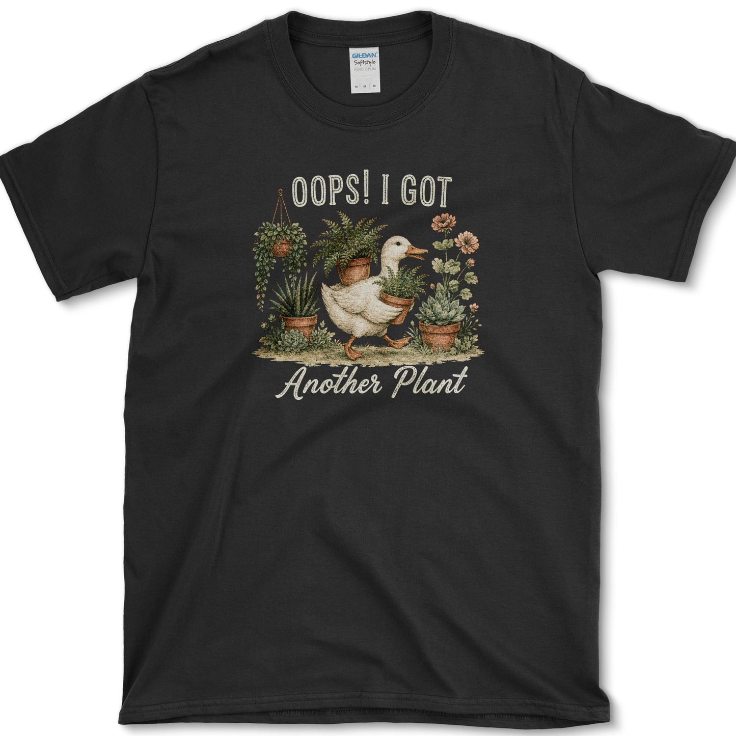 Oops Another Plant design featuring houseplant artwork on a t-shirt