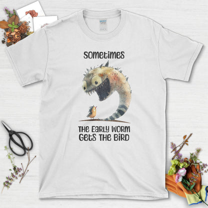 Early Worm Gets Bird T-Shirt White / S T-Shirt
