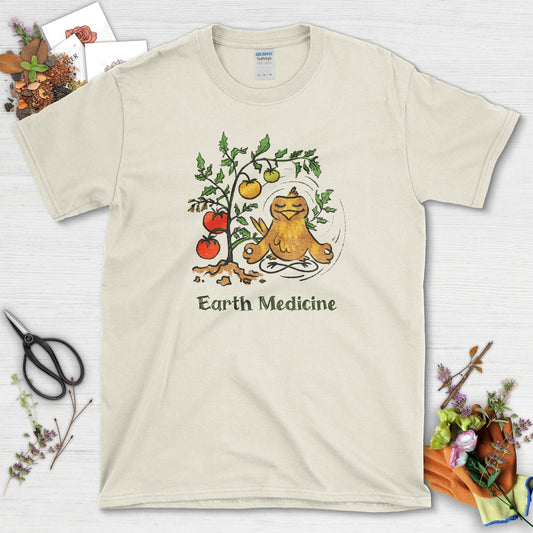 Earth Medicine Bird T-Shirt T-Shirts / S / Natural Physical Item