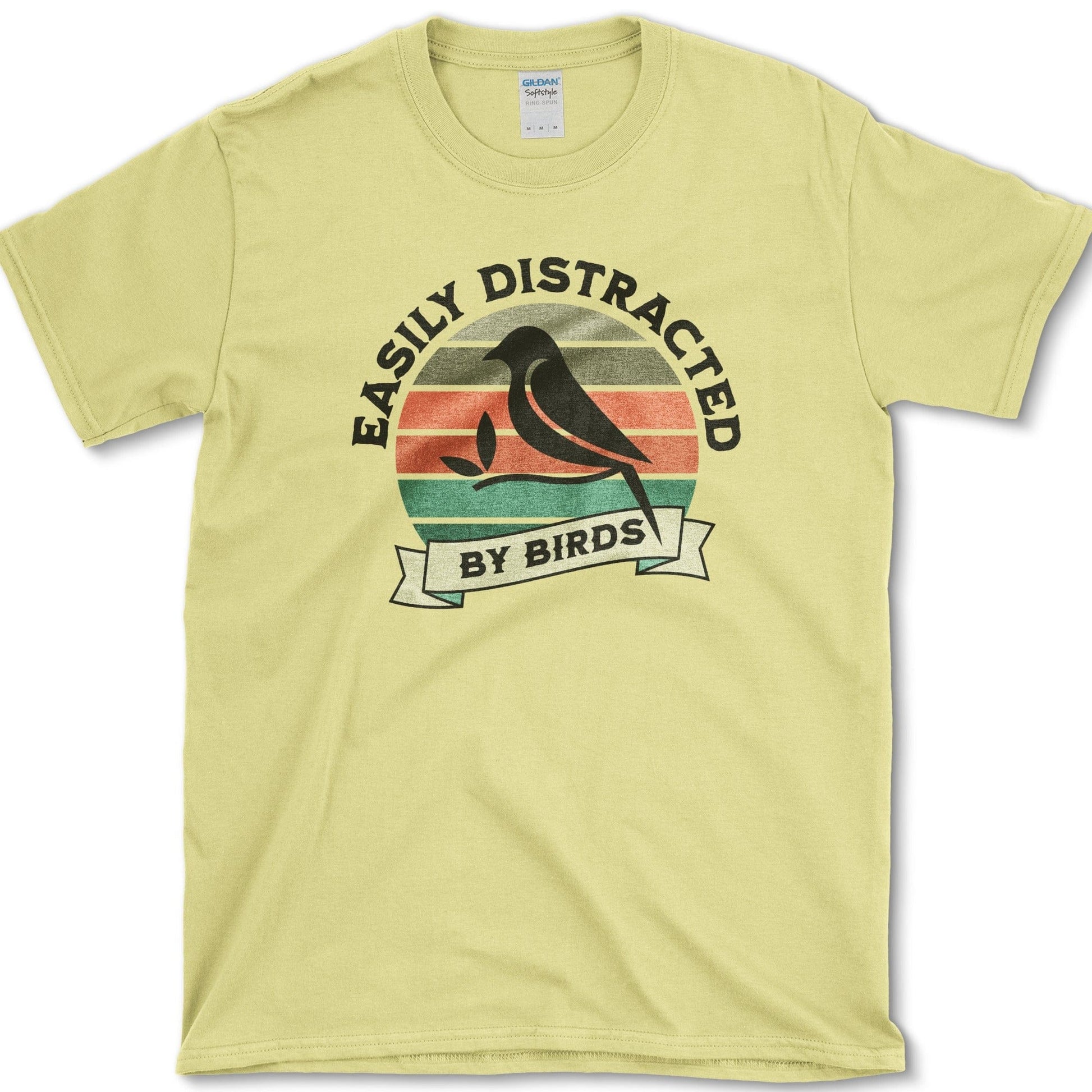 Easily Distracted By Birds T-Shirt Cornsilk / S Essential Tees