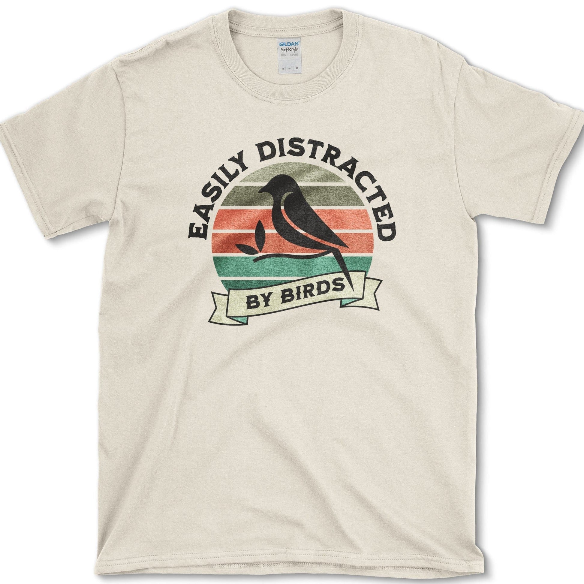Easily Distracted By Birds T-Shirt Natural / S Essential Tees