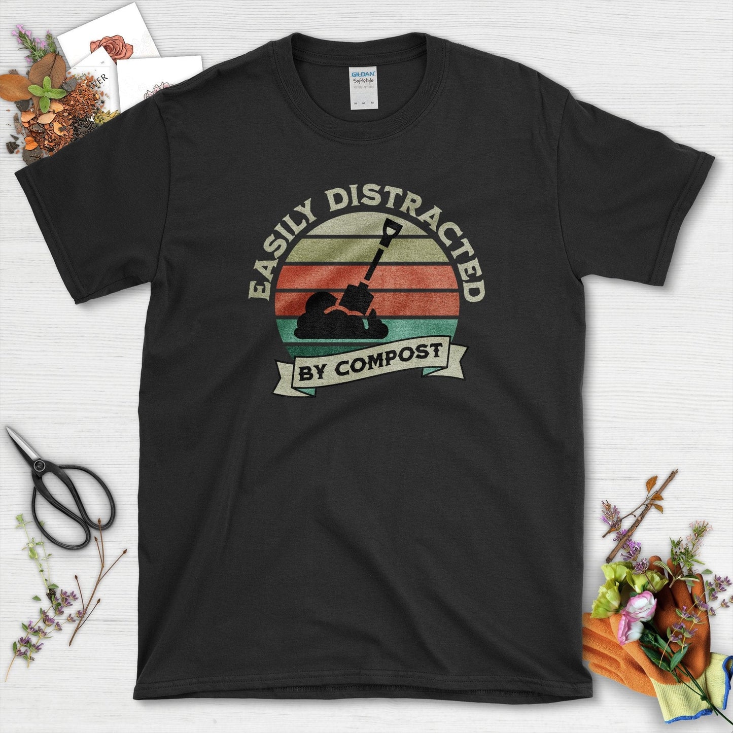 Easily Distracted by Compost T-Shirt Black / S T-Shirt