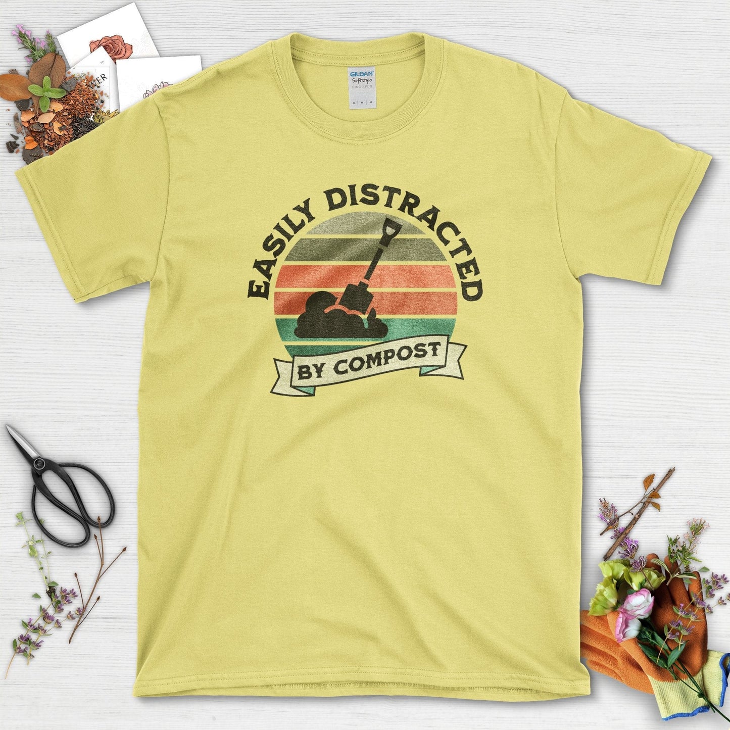 Easily Distracted by Compost T-Shirt Cornsilk / S T-Shirt