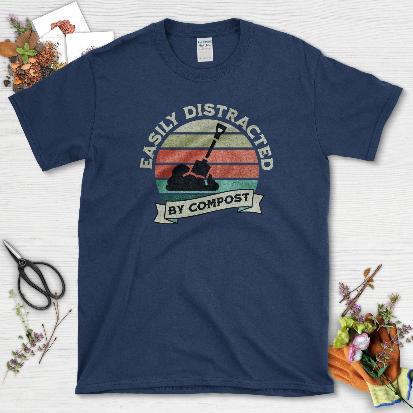 Easily Distracted by Compost T-Shirt Navy / S T-Shirt