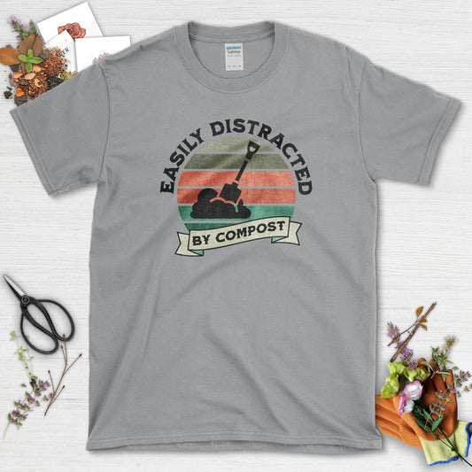 Easily Distracted by Compost T-Shirt Sport Grey / S T-Shirt