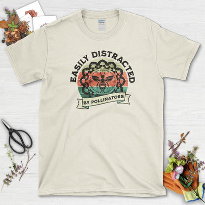 Easily Distracted By Pollinators T-Shirt Natural / S T-Shirt