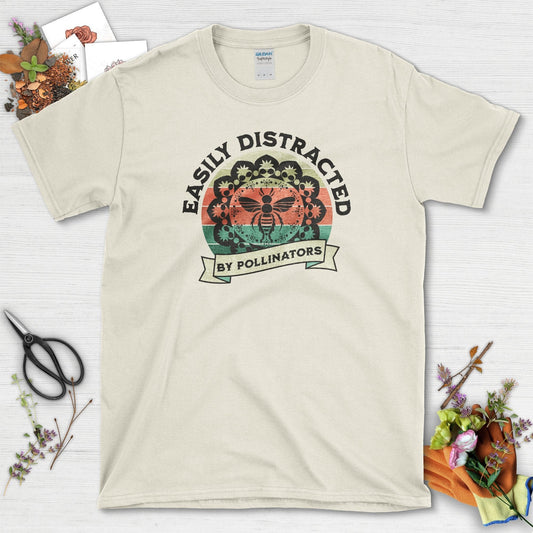 Easily Distracted By Pollinators T-Shirt Natural / S T-Shirt