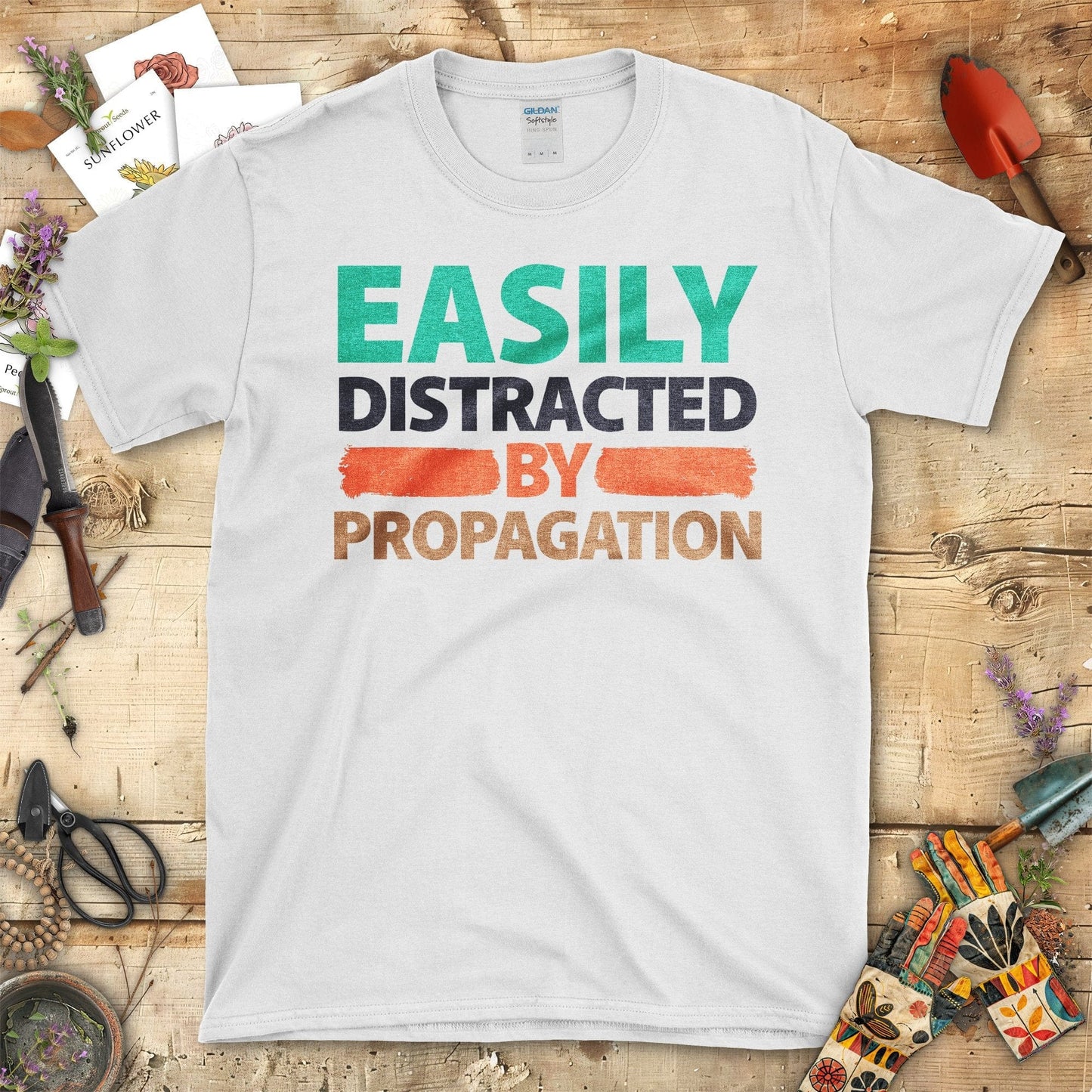 Easily Distracted By Propagation Graphic Print T-Shirt White / S T-Shirt