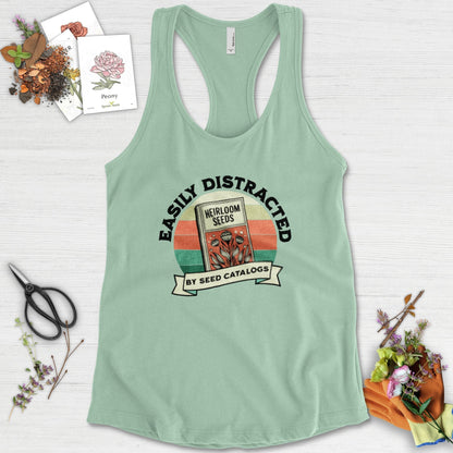 Easily Distracted By Seed Catalogs Racerback Racerback / XS / Mint Physical Item