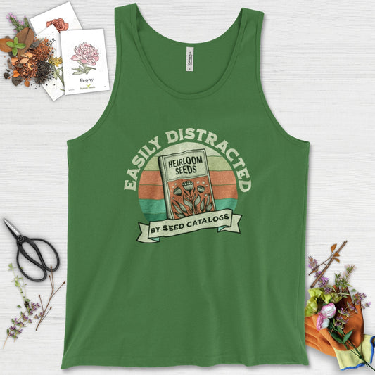 Easily Distracted By Seed Catalogs Tank Top Leaf / XS Physical Item