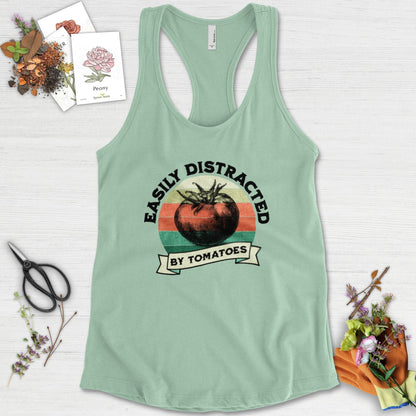 Easily Distracted By Tomatoes Racerback Racerback / XS / Mint Physical Item