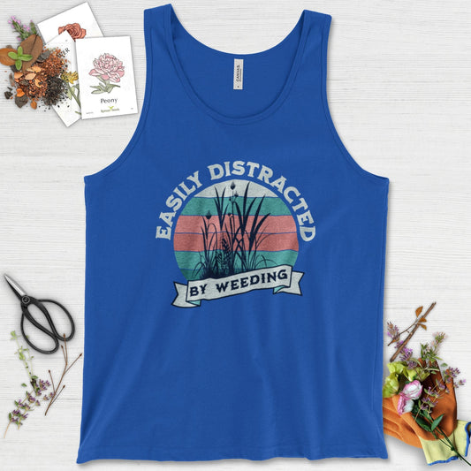 Easily Distracted By Weeding Tank Top True Royal / XS Physical Item