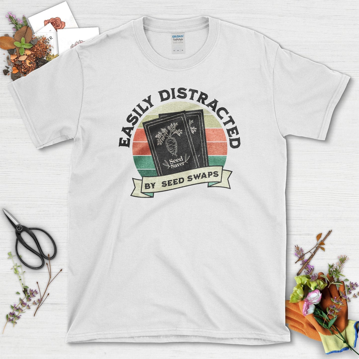 Easily Distracted Seed Swaps T-Shirt White / S / T-Shirts Physical Item