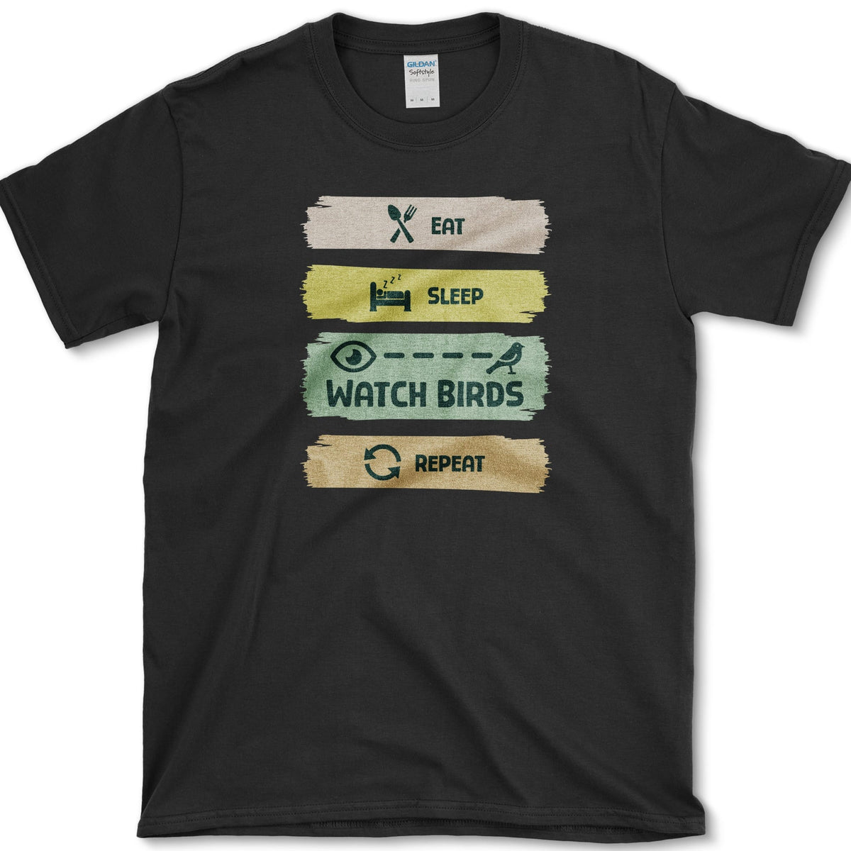 Eat Sleep Birds Repeat T-Shirt Black / S Essential Tees