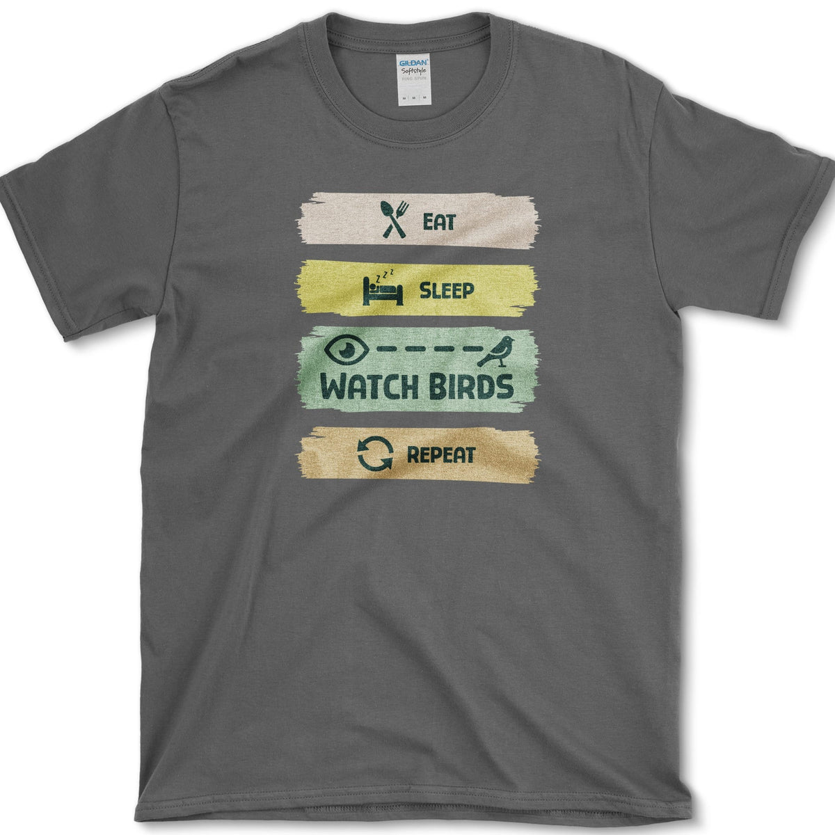 Eat Sleep Birds Repeat T-Shirt Dark Heather / S Essential Tees