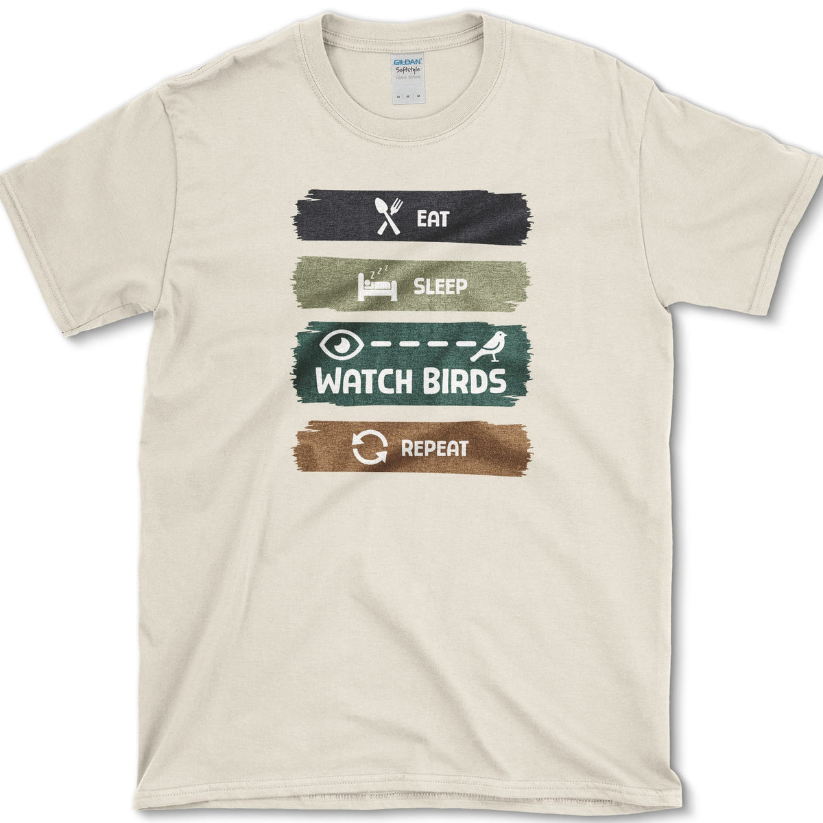 Eat Sleep Birds Repeat T-Shirt Natural / S Essential Tees