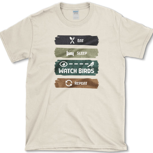 Eat Sleep Birds Repeat T-Shirt Natural / S Essential Tees