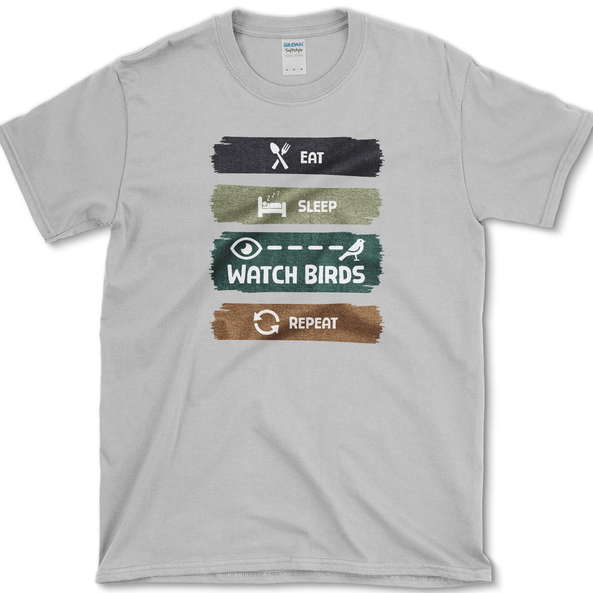 Eat Sleep Birds Repeat T-Shirt Sport Grey / S Essential Tees