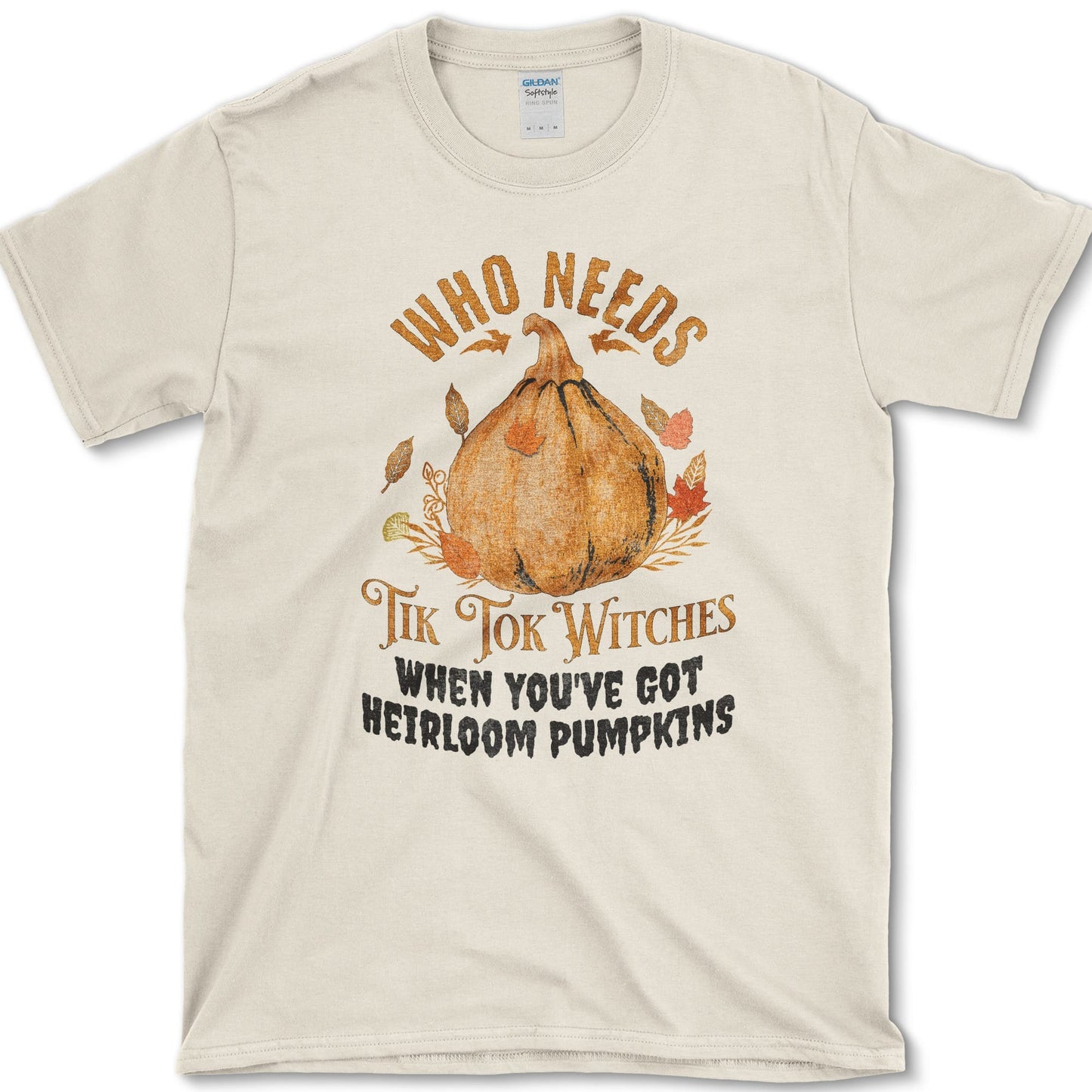 Heirloom Pumpkin Witches artwork featuring heirloom pumpkin and pumpkin on a T-shirt
