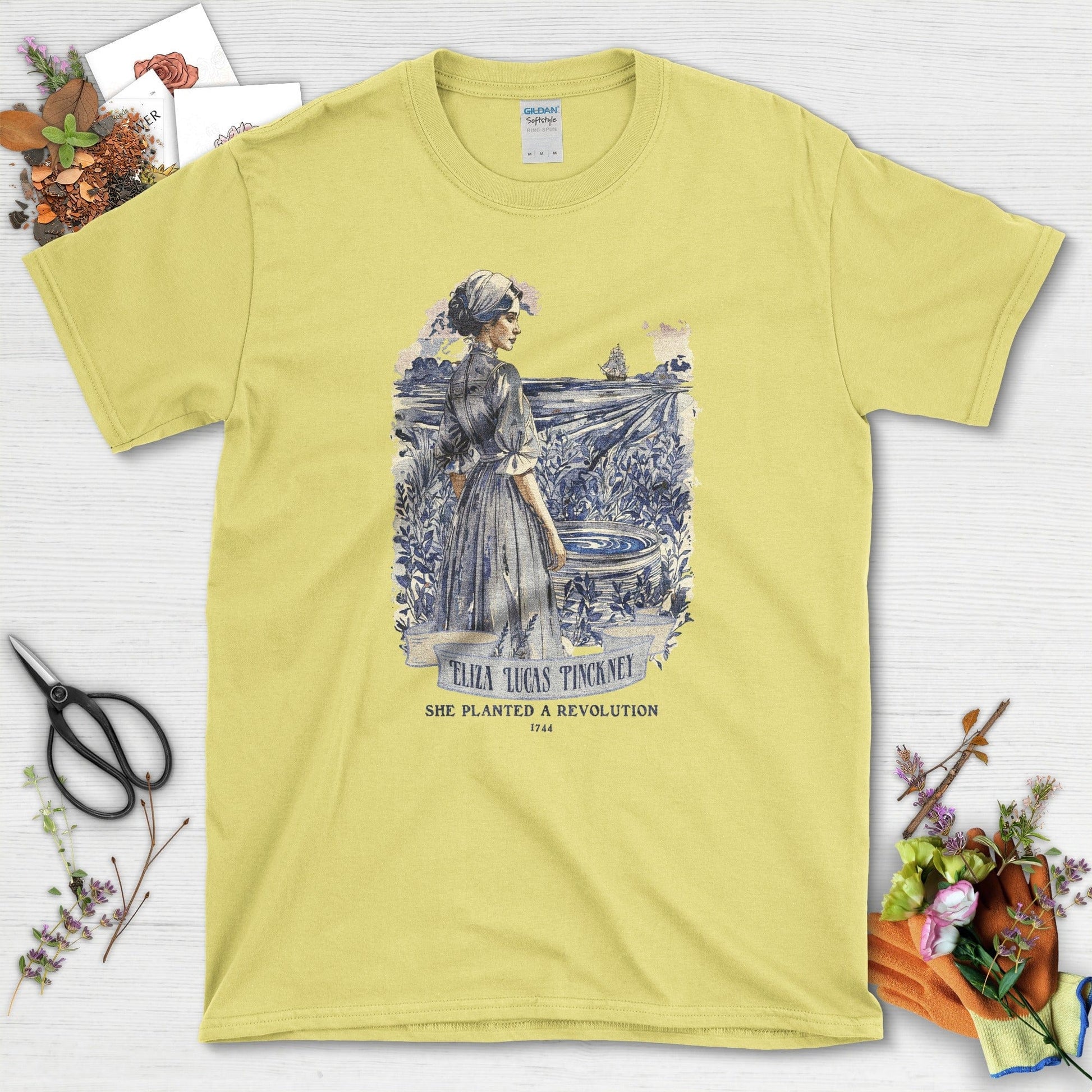 Eliza Lucas Pinckney T-Shirt T-Shirts / S / Cornsilk Physical Item