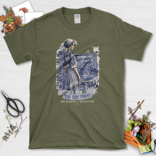 Eliza Lucas Pinckney T-Shirt T-Shirts / S / Military Green Physical Item