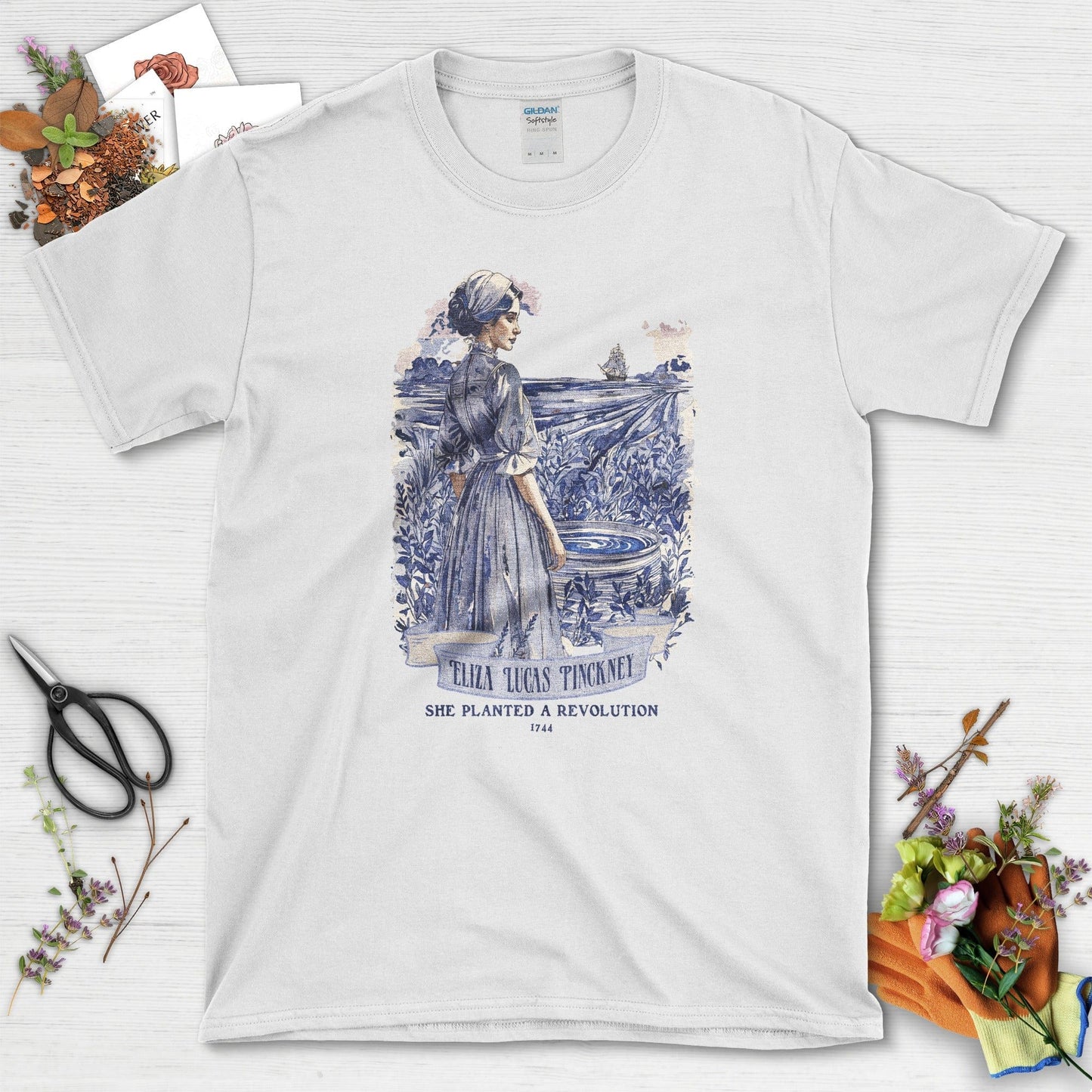Eliza Lucas Pinckney T-Shirt T-Shirts / S / White Physical Item