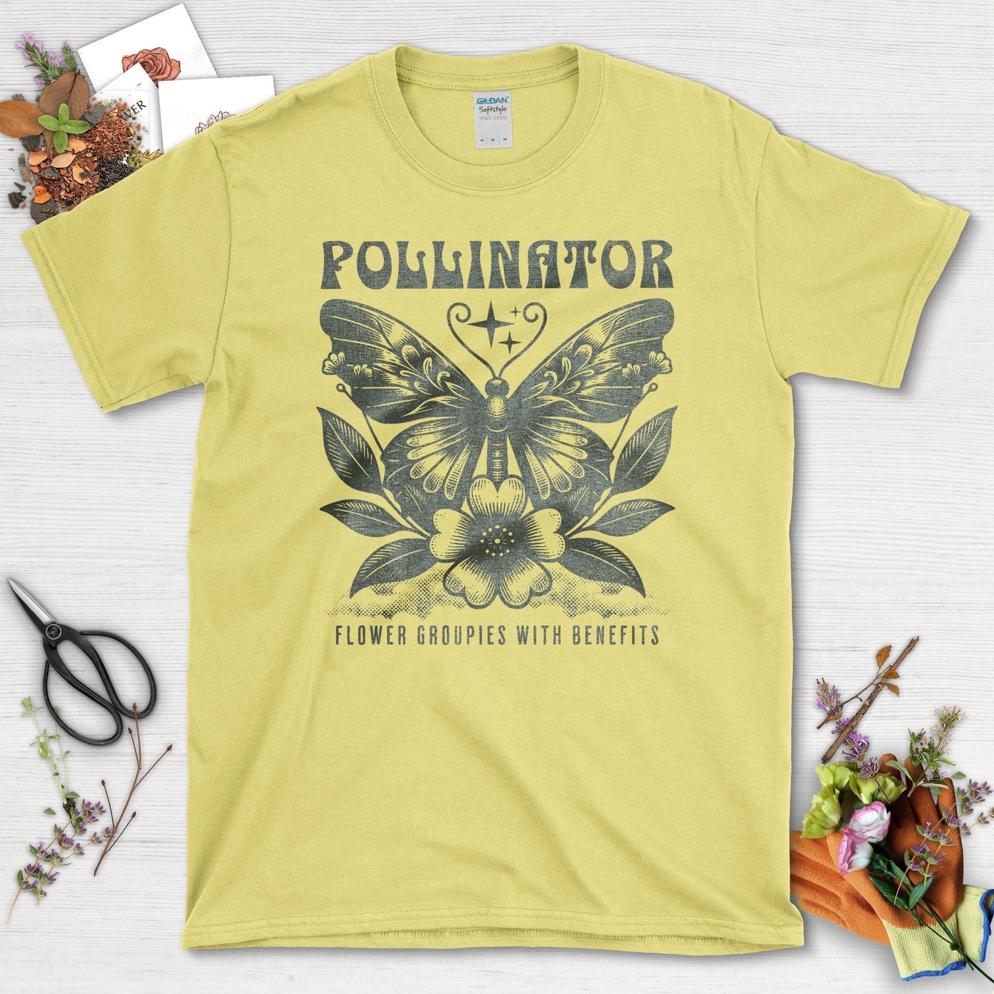 Embrace Gardening with Eco-Friendly Pollinator T-Shirts Cornsilk / S T-Shirt