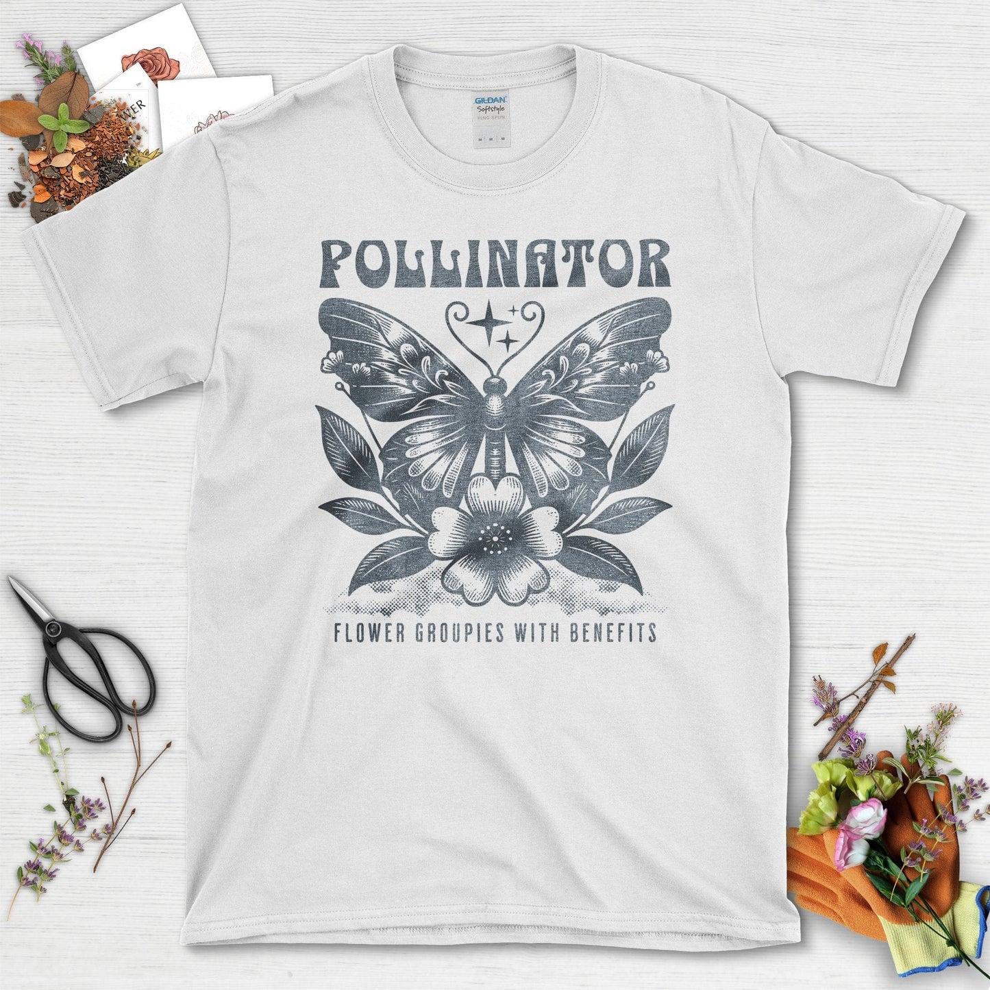 Embrace Gardening with Eco-Friendly Pollinator T-Shirts White / S T-Shirt