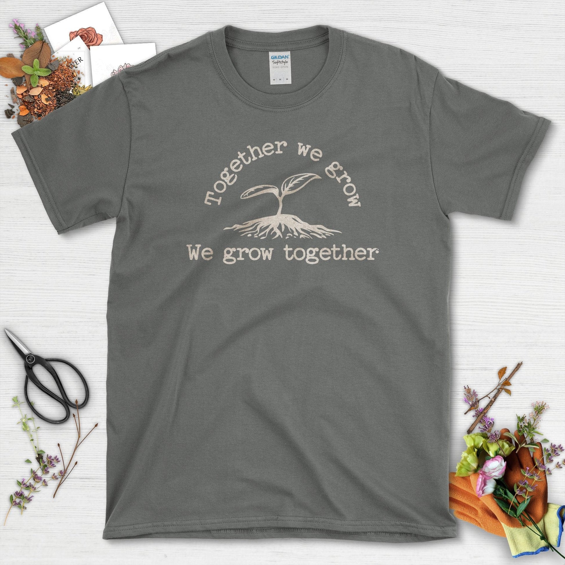 Embrace Growth with Together We Grow T-Shirts T-Shirts / Charcoal / S Physical Item