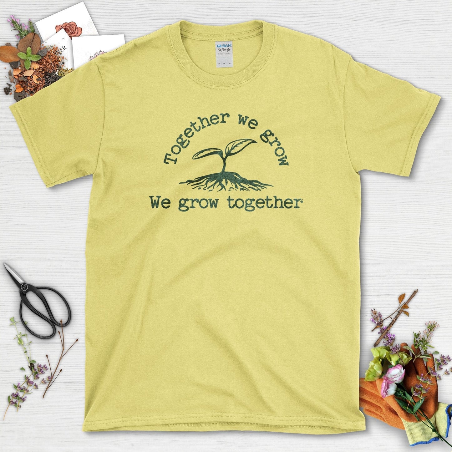 Embrace Growth with Together We Grow T-Shirts T-Shirts / Cornsilk / S Physical Item