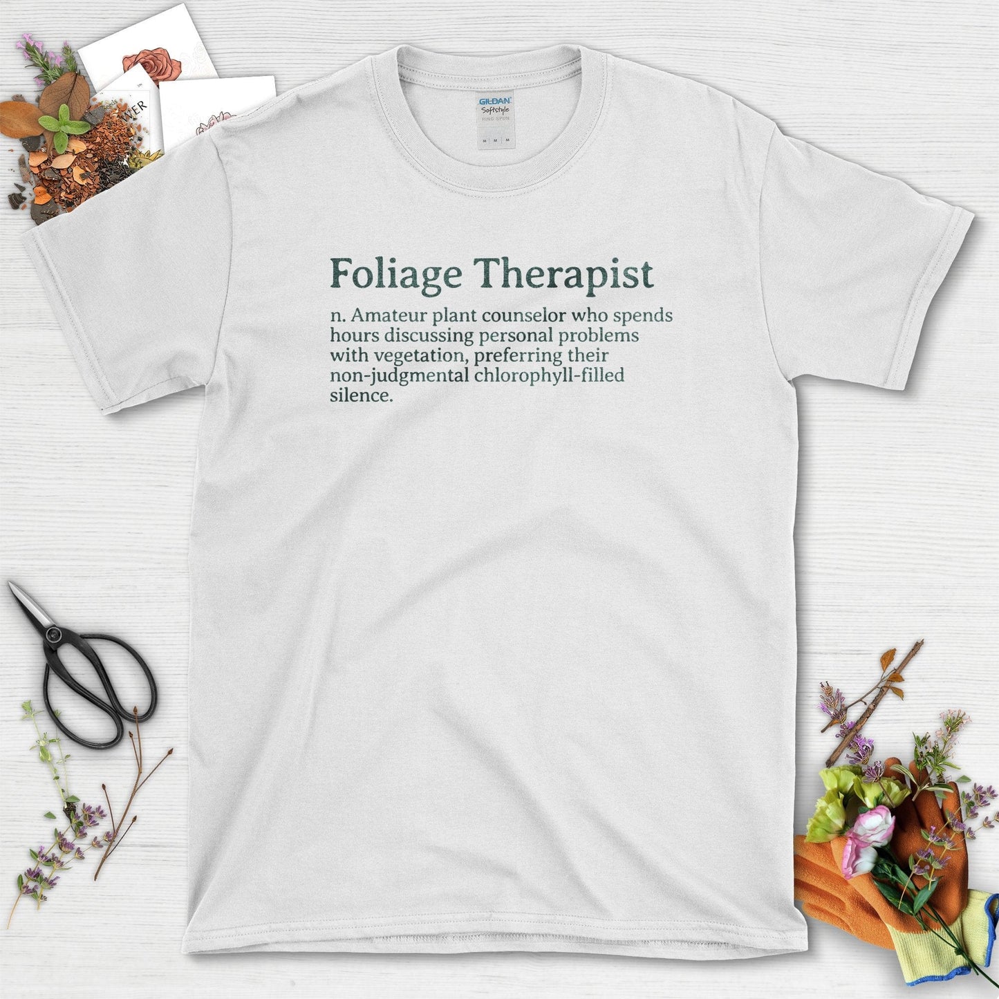 Embrace Nature With Our Foliage Therapist T-Shirts White / S T-Shirt