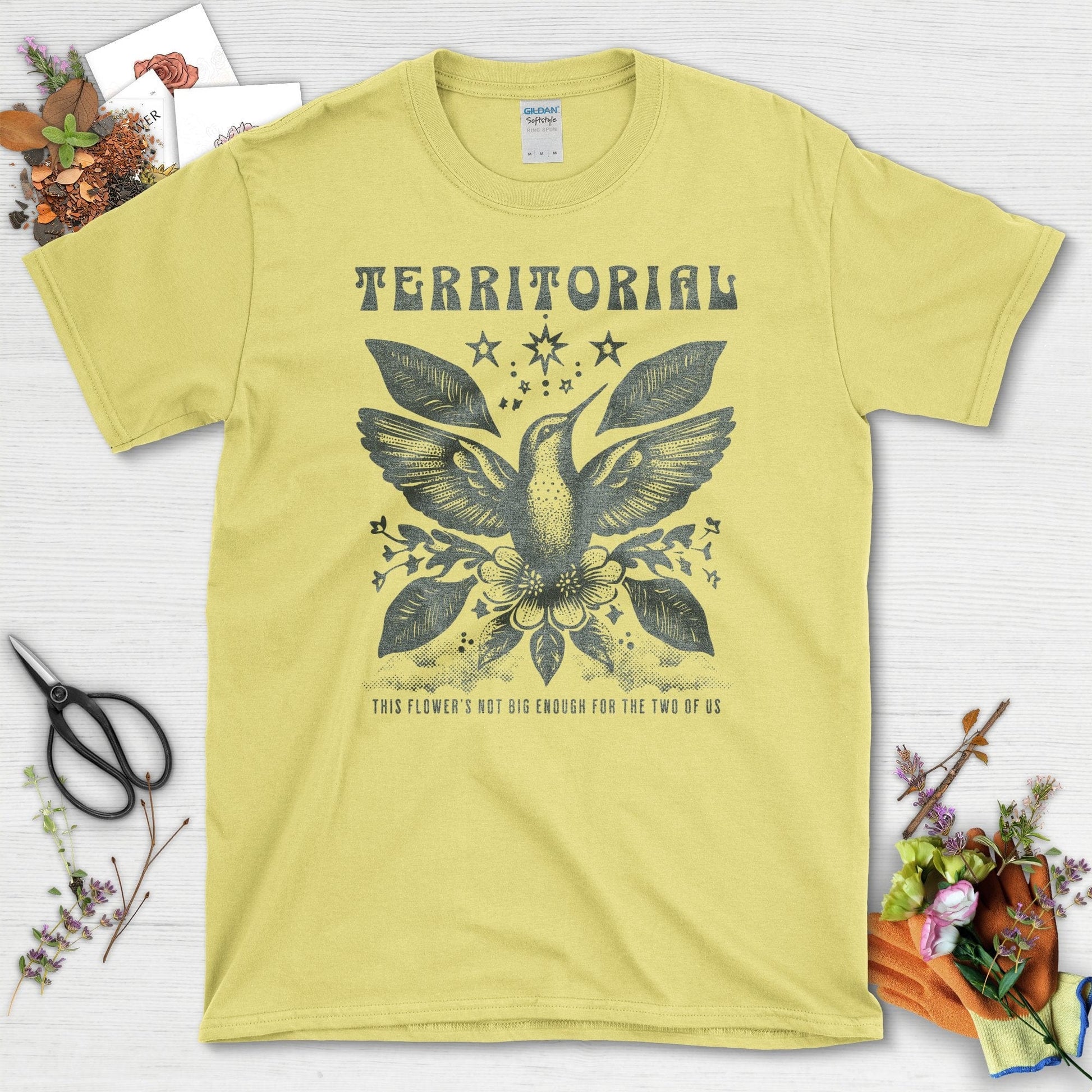 Embrace Nature with Territorial Themed Garden T-Shirts Cornsilk / S T-Shirt