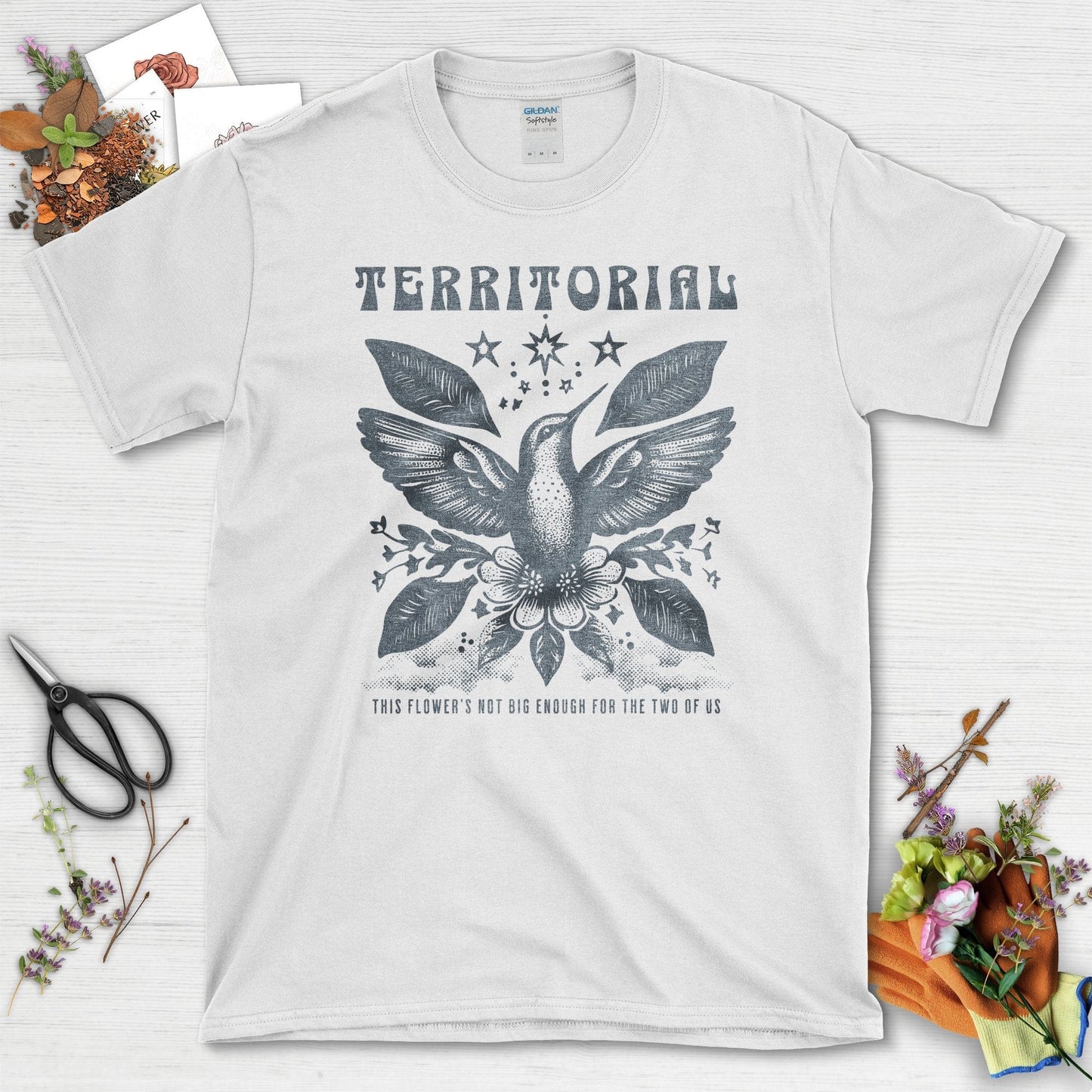 Embrace Nature with Territorial Themed Garden T-Shirts White / S T-Shirt