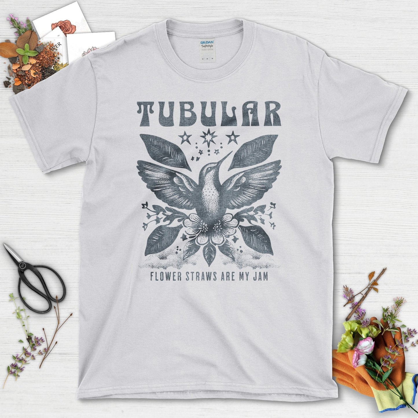 Embrace Nature with Tubular Hummingbird Print T-Shirts Sport Grey / S T-Shirt