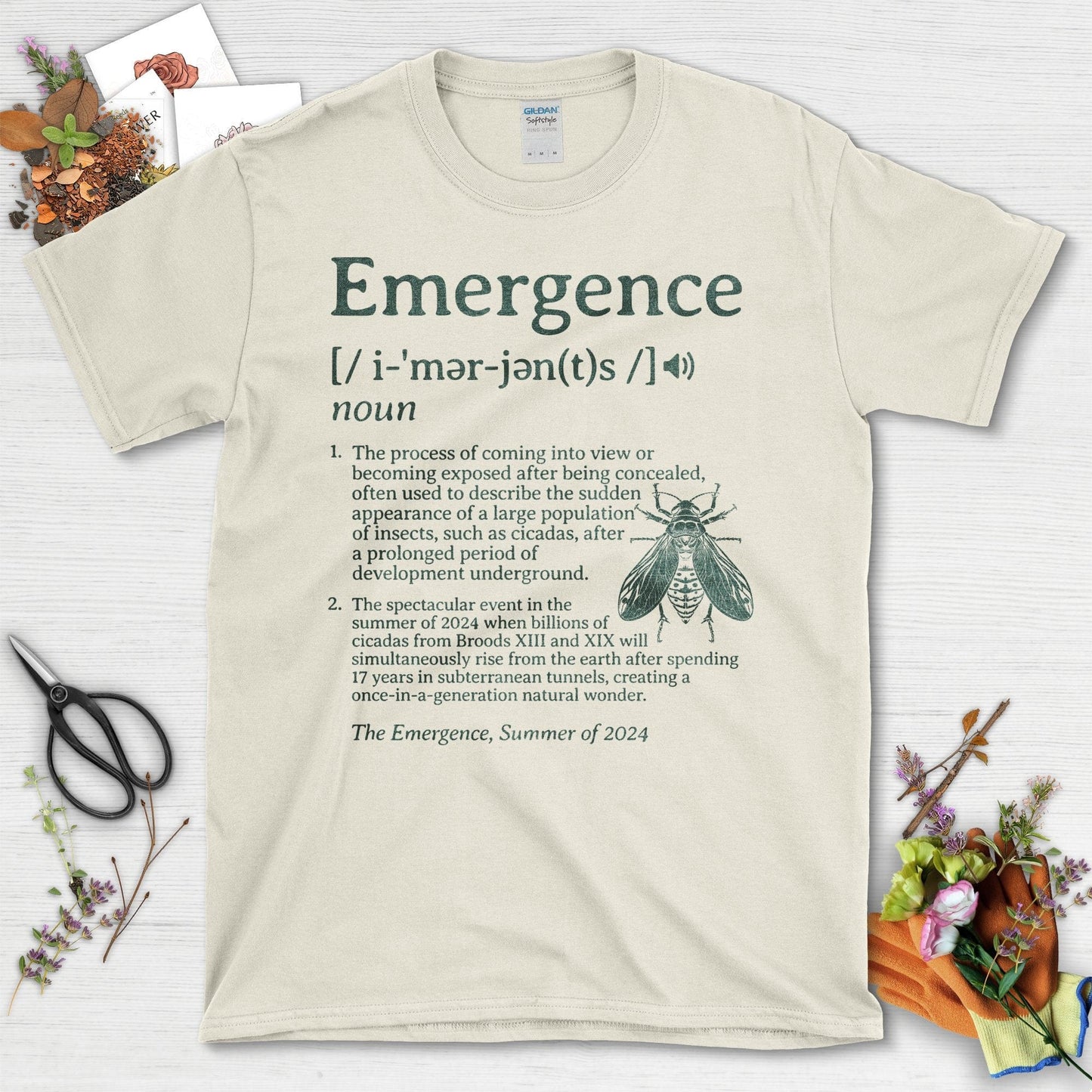 Emergence Definition of a Cicadas Event Themed T-Shirt Natural / S T-Shirt