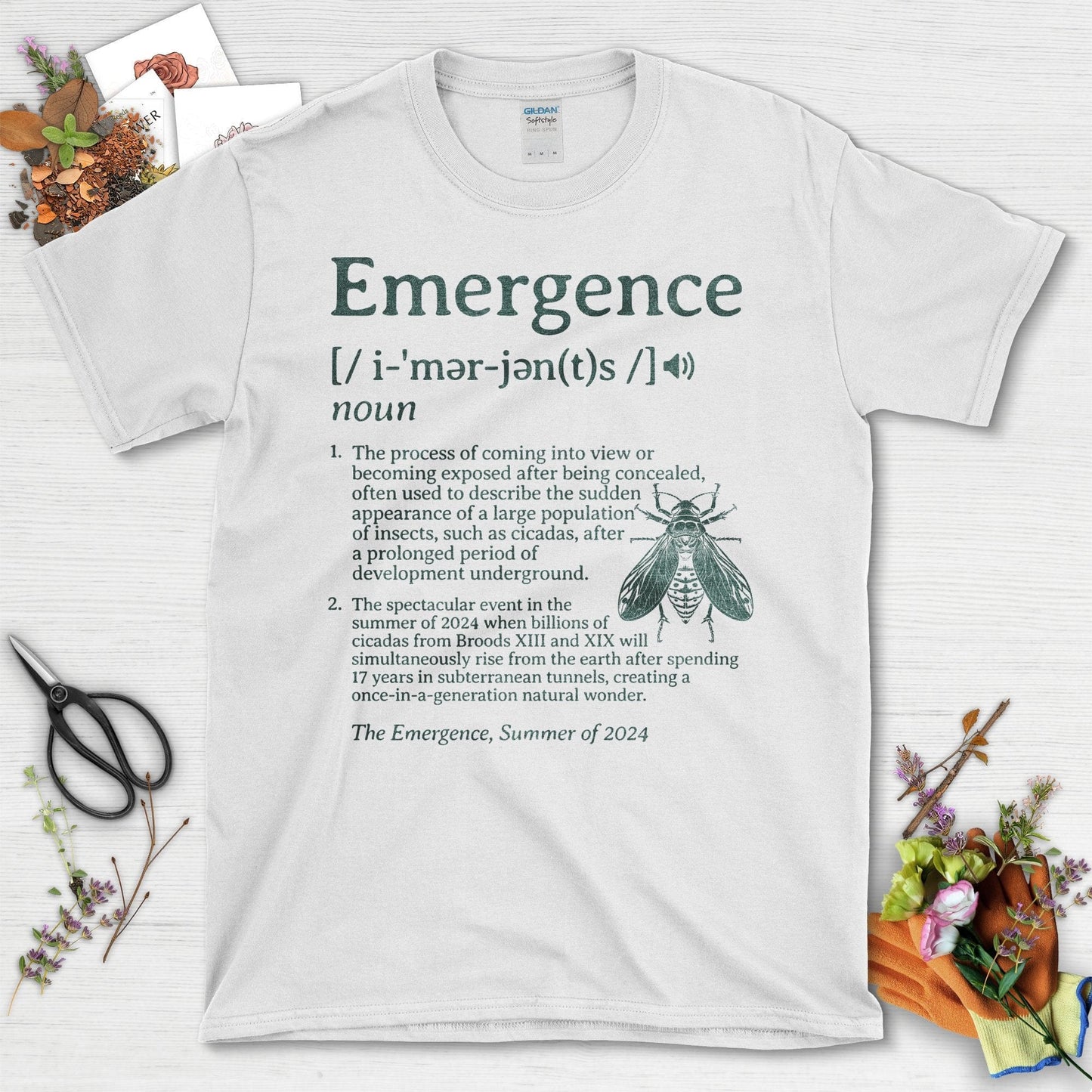 Emergence Definition of a Cicadas Event Themed T-Shirt White / S T-Shirt