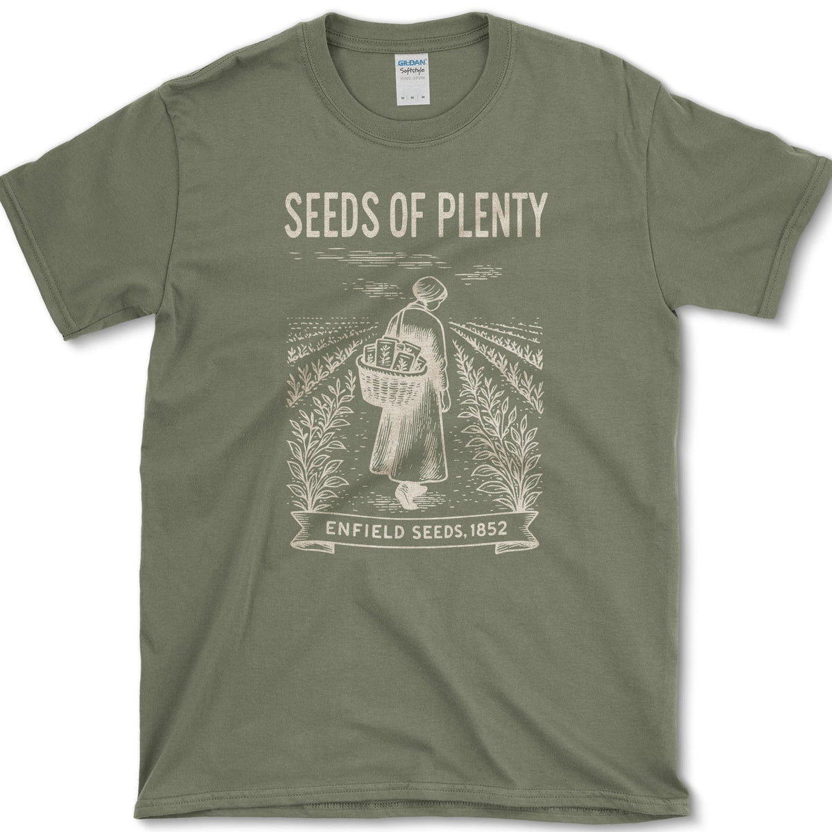 Enfield Seeds of Plenty T-Shirt Military Green / S Essential Tees