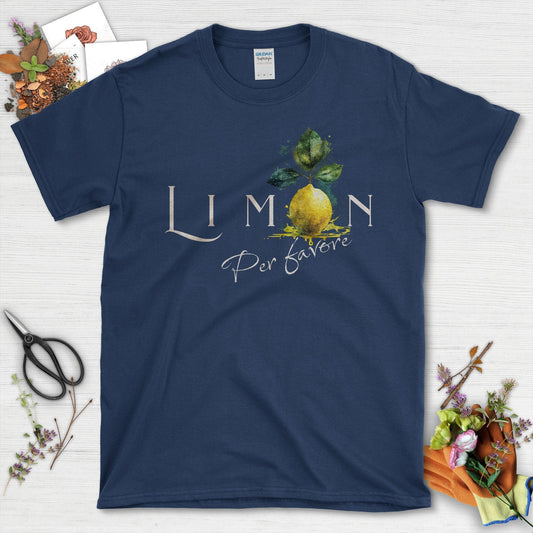 Enjoy a Slice of Lemon Art on Your Stylish T-Shirt Navy / S T-Shirt