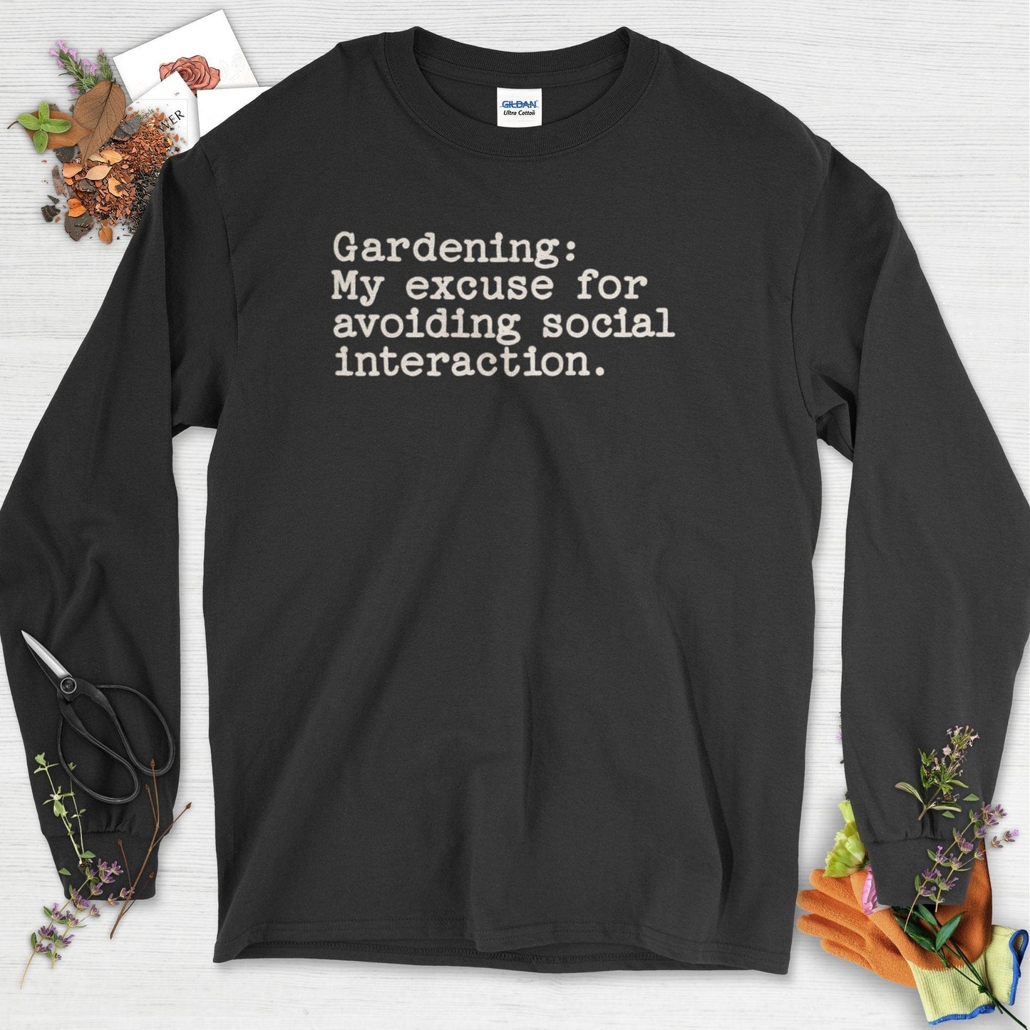 Excuse to Avoid Social Interaction Long Sleeve Black / S T-Shirt