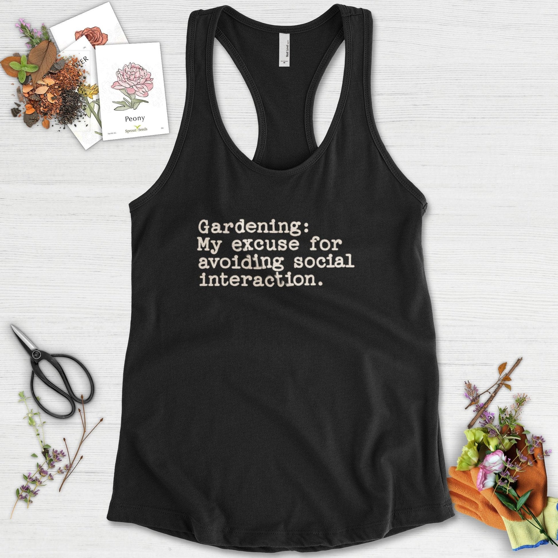 Excuse to Avoid Social Interaction Racerback Racerback / XS / Black Physical Item
