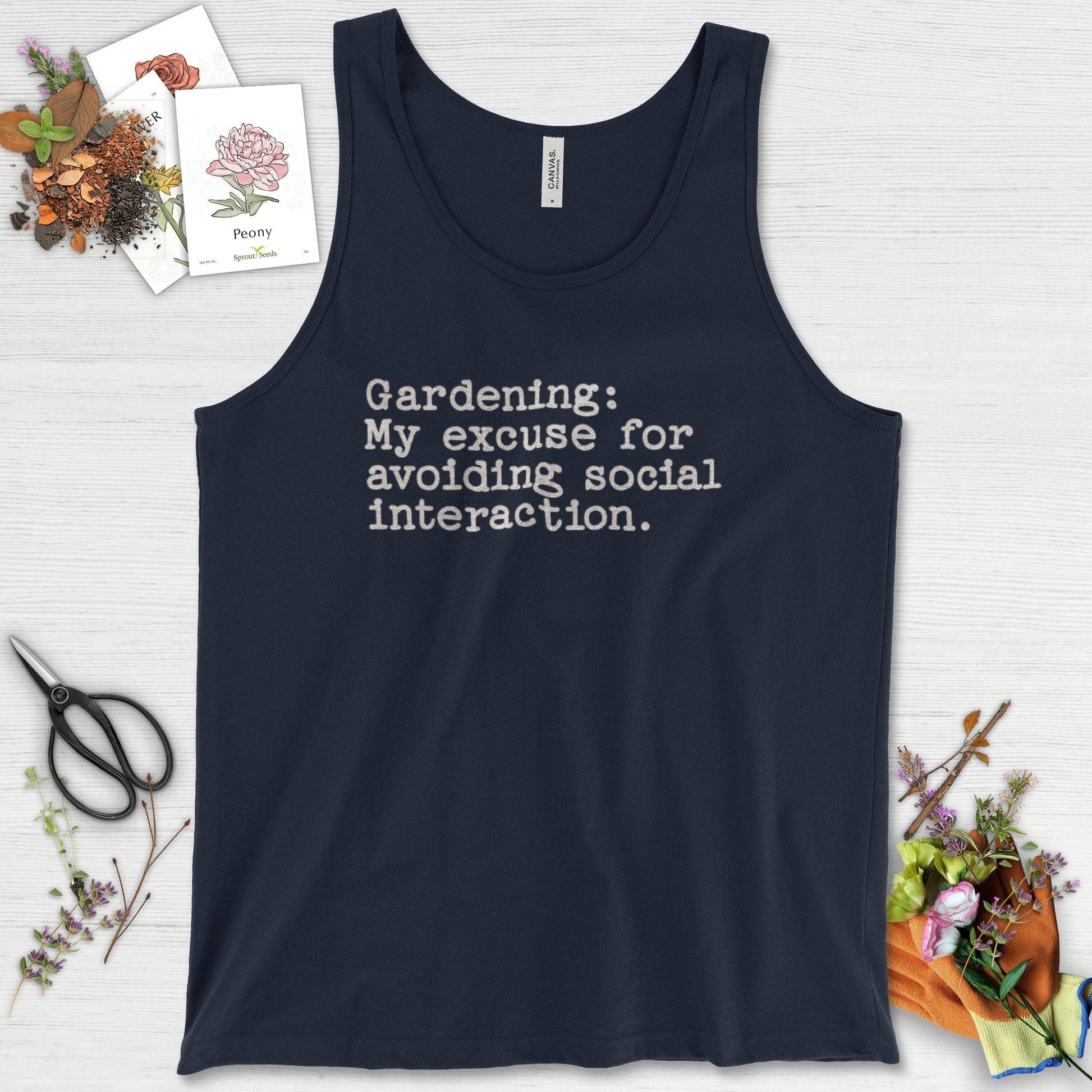 Excuse to Avoid Social Interaction Tank Top Navy / XS Physical Item