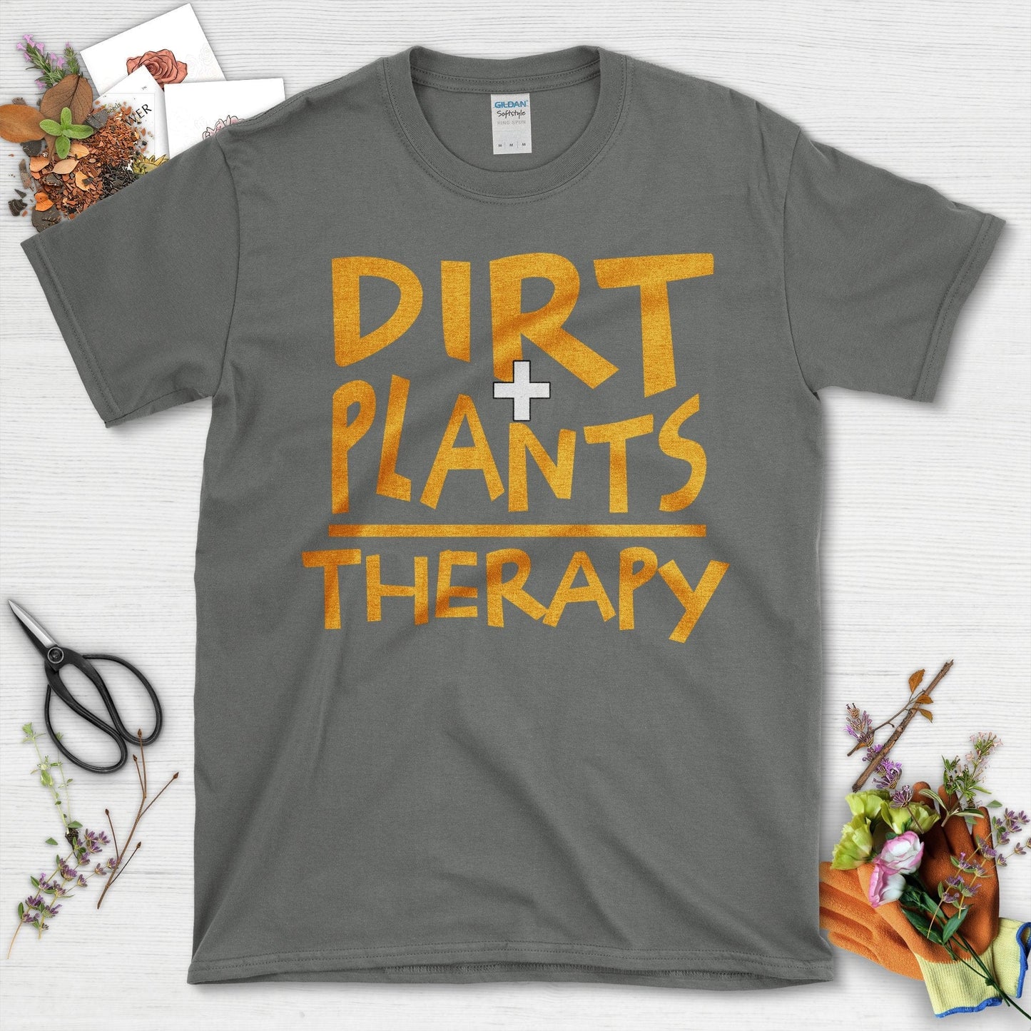 Experience Dirt Plants Therapy Comfort with This T-Shirt Charcoal / S T-Shirt