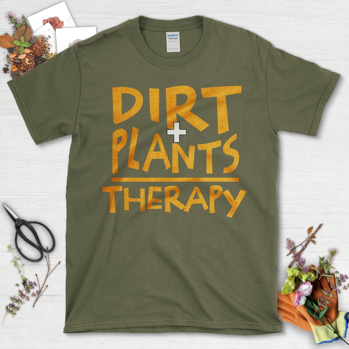 Experience Dirt Plants Therapy Comfort with This T-Shirt Military Green / S T-Shirt