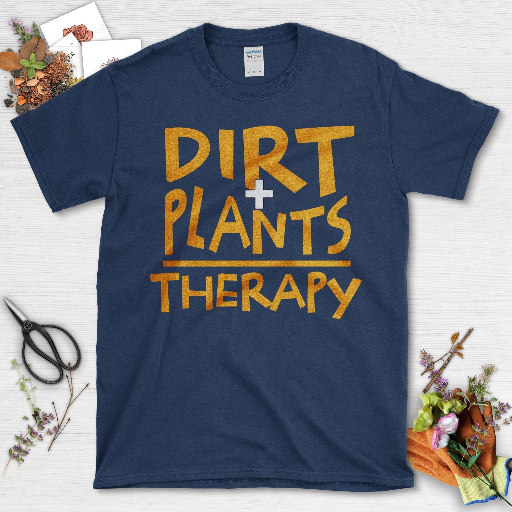 Experience Dirt Plants Therapy Comfort with This T-Shirt Navy / S T-Shirt