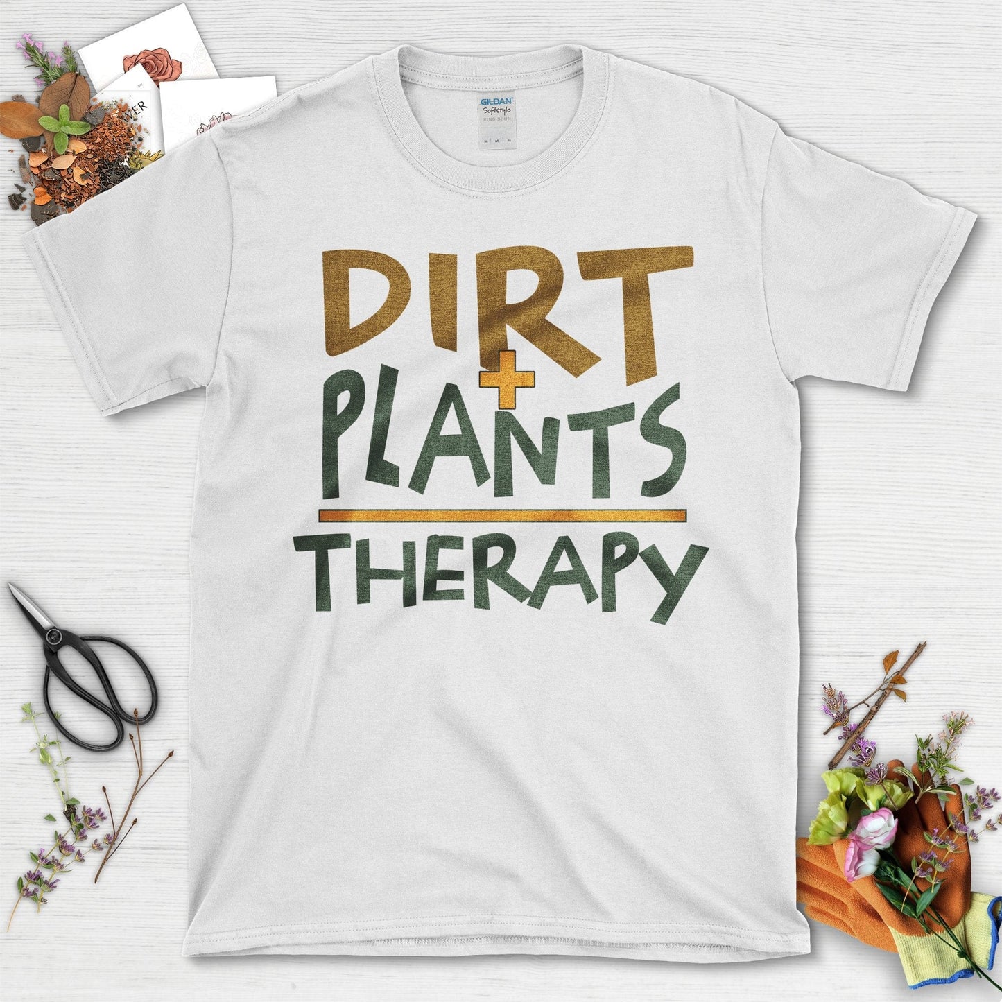 Experience Dirt Plants Therapy Comfort with This T-Shirt White / S T-Shirt