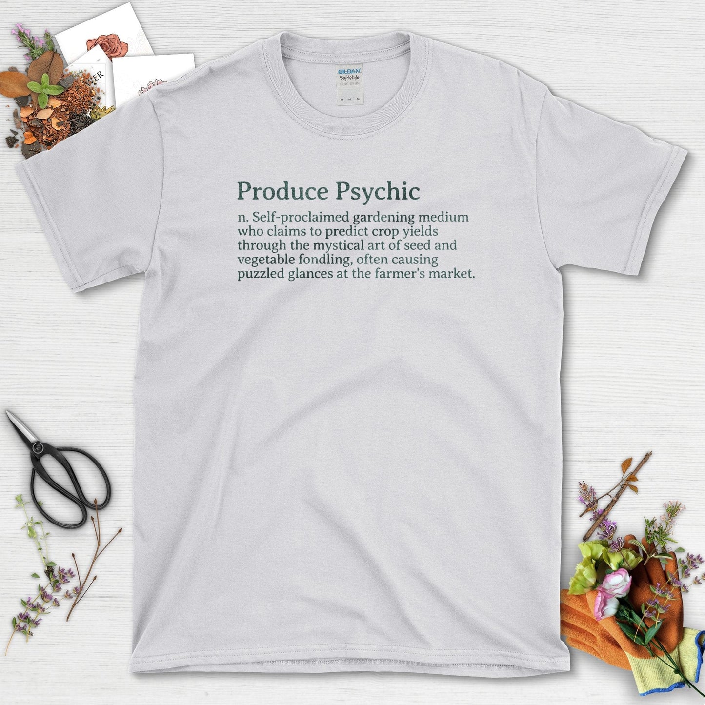 Experience Mindfulness with Produce Psychic Garden-Inspired T-Shirts Sport Grey / S T-Shirt