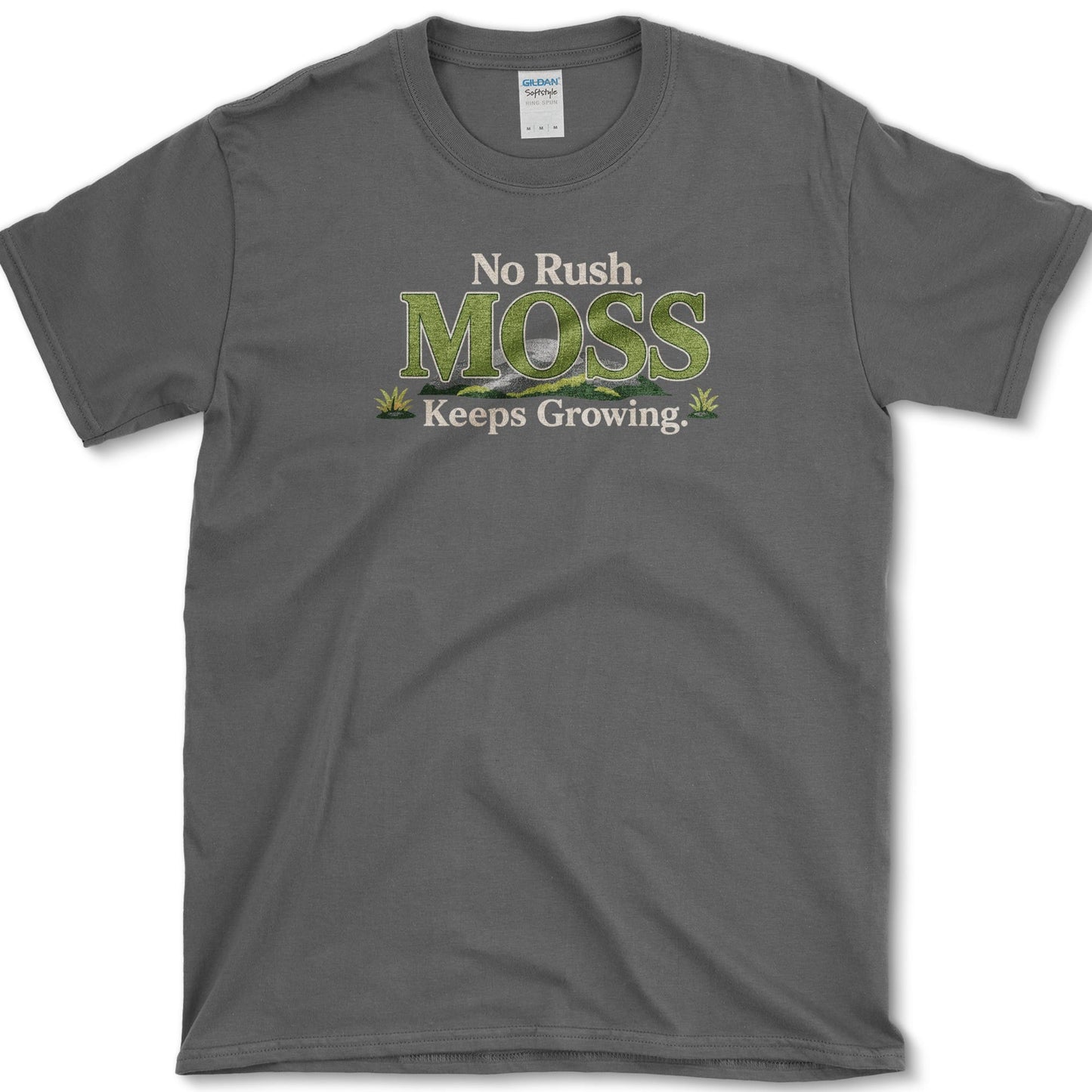 Moss Keeps Growing T-Shirt S / Dark Heather Essential Tees