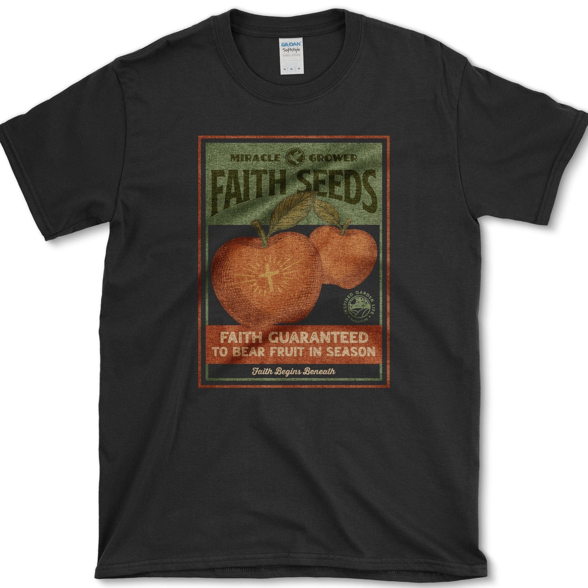 Faith Seeds Miracle Grower T-Shirt Essential Tees / S / Black Physical Item