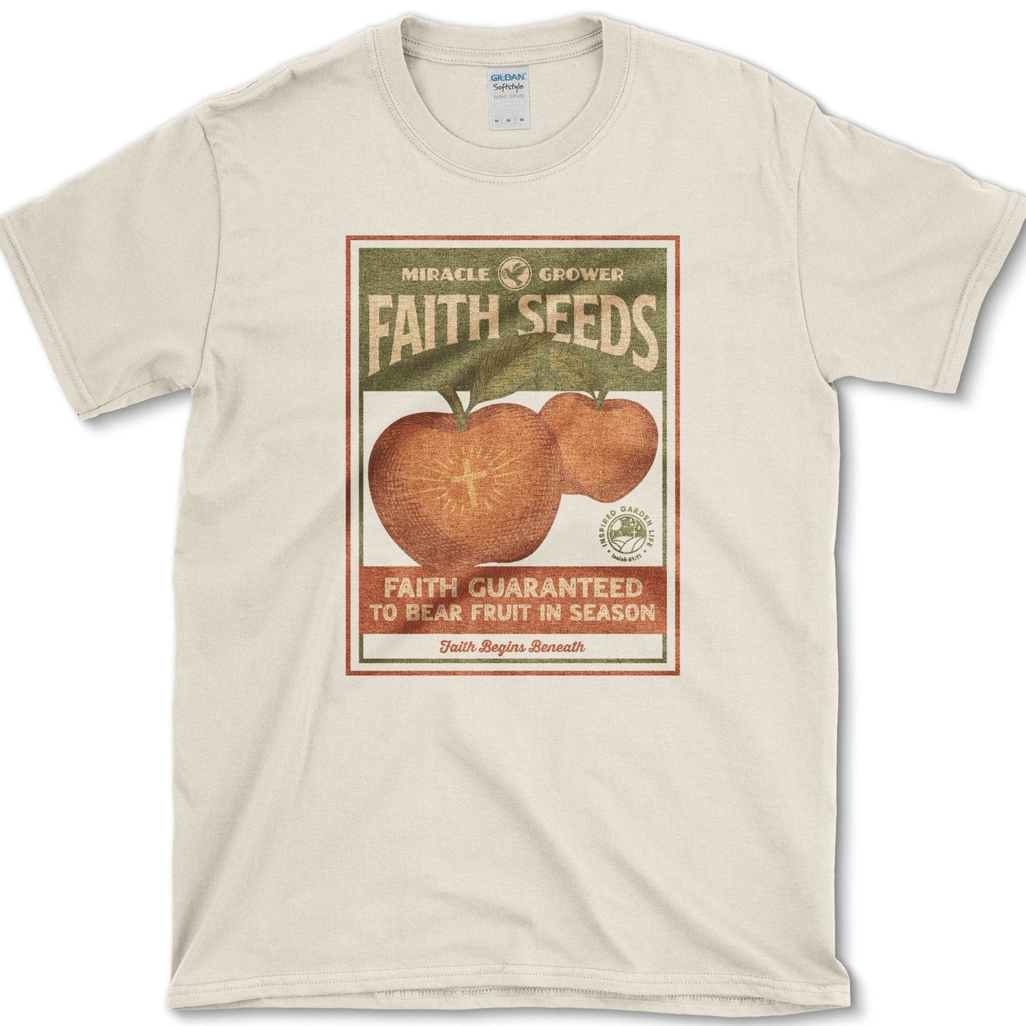 Faith Seeds Miracle Grower T-Shirt Essential Tees / S / Natural Physical Item